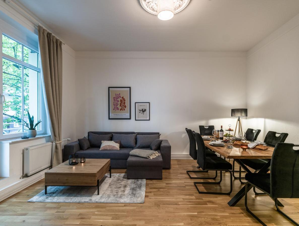 Hochwertige Altbauwohnung Im Modernen Stil In Wiesbaden - Kueche - Terrasse - Wlan - Zentral 외부 사진