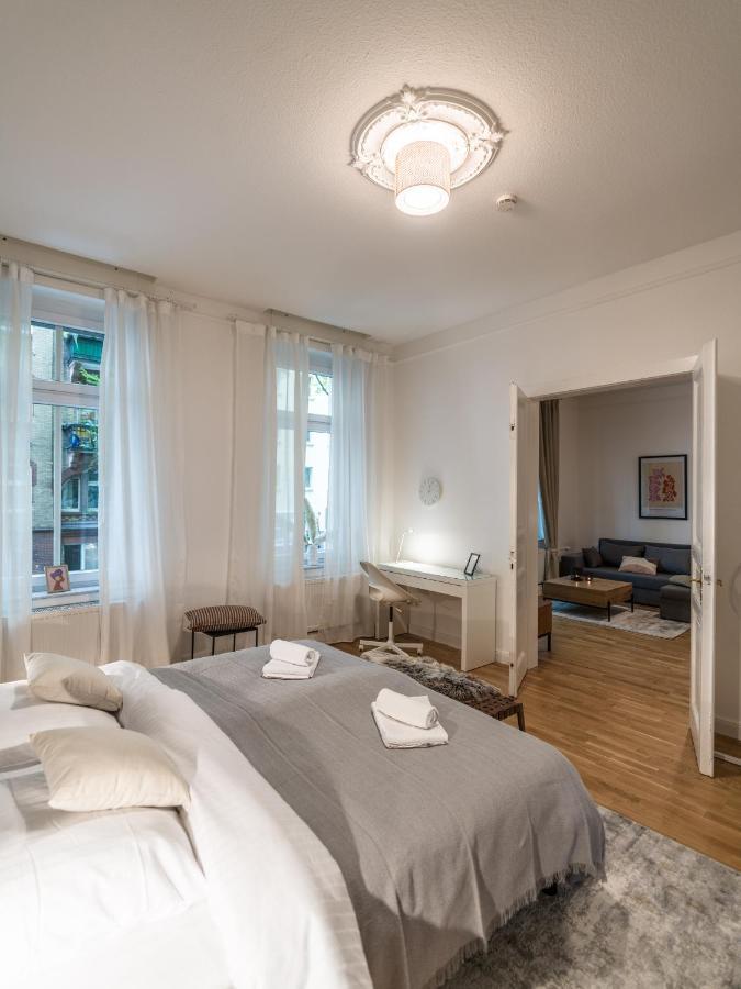 Hochwertige Altbauwohnung Im Modernen Stil In Wiesbaden - Kueche - Terrasse - Wlan - Zentral 외부 사진