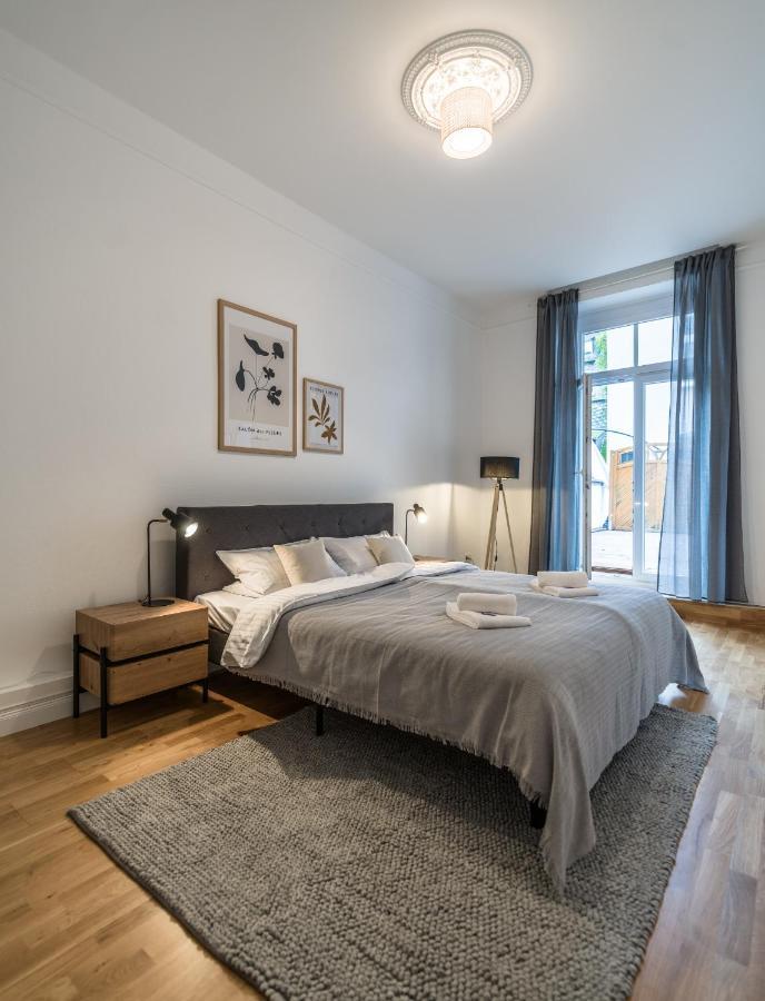 Hochwertige Altbauwohnung Im Modernen Stil In Wiesbaden - Kueche - Terrasse - Wlan - Zentral 외부 사진
